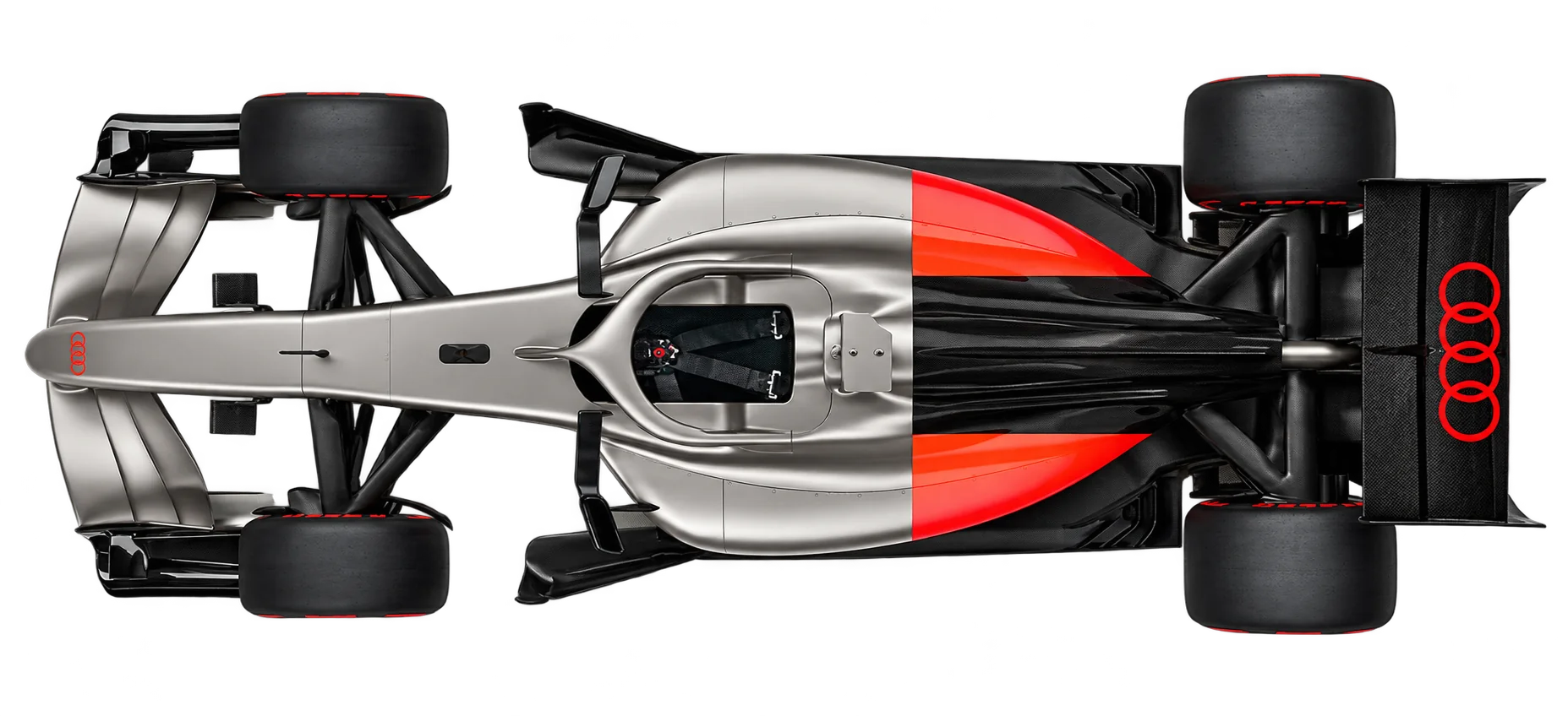 Formula 1 car seen from above